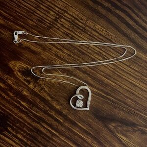 Kay Jewelers Sterling Silver Heart Pendant Necklace (925)
